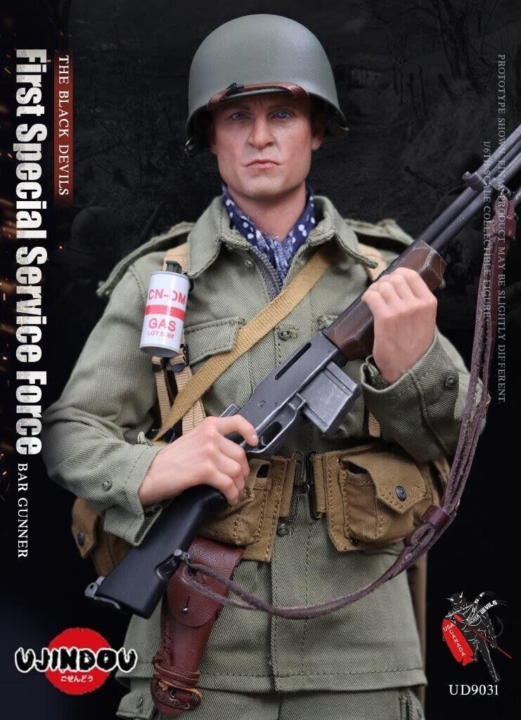 1:6 scale Ujindou WWII First Special Service Force BAR Gunner 12" Figure