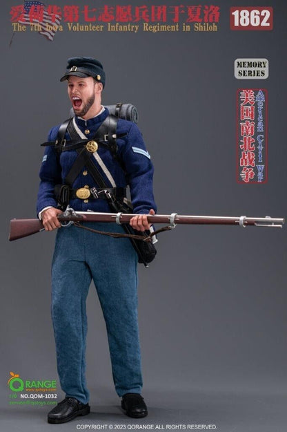 1:6 QO Toys American Civil War US 7th Iowa Volunteer Shiloh 1862 12" Figure