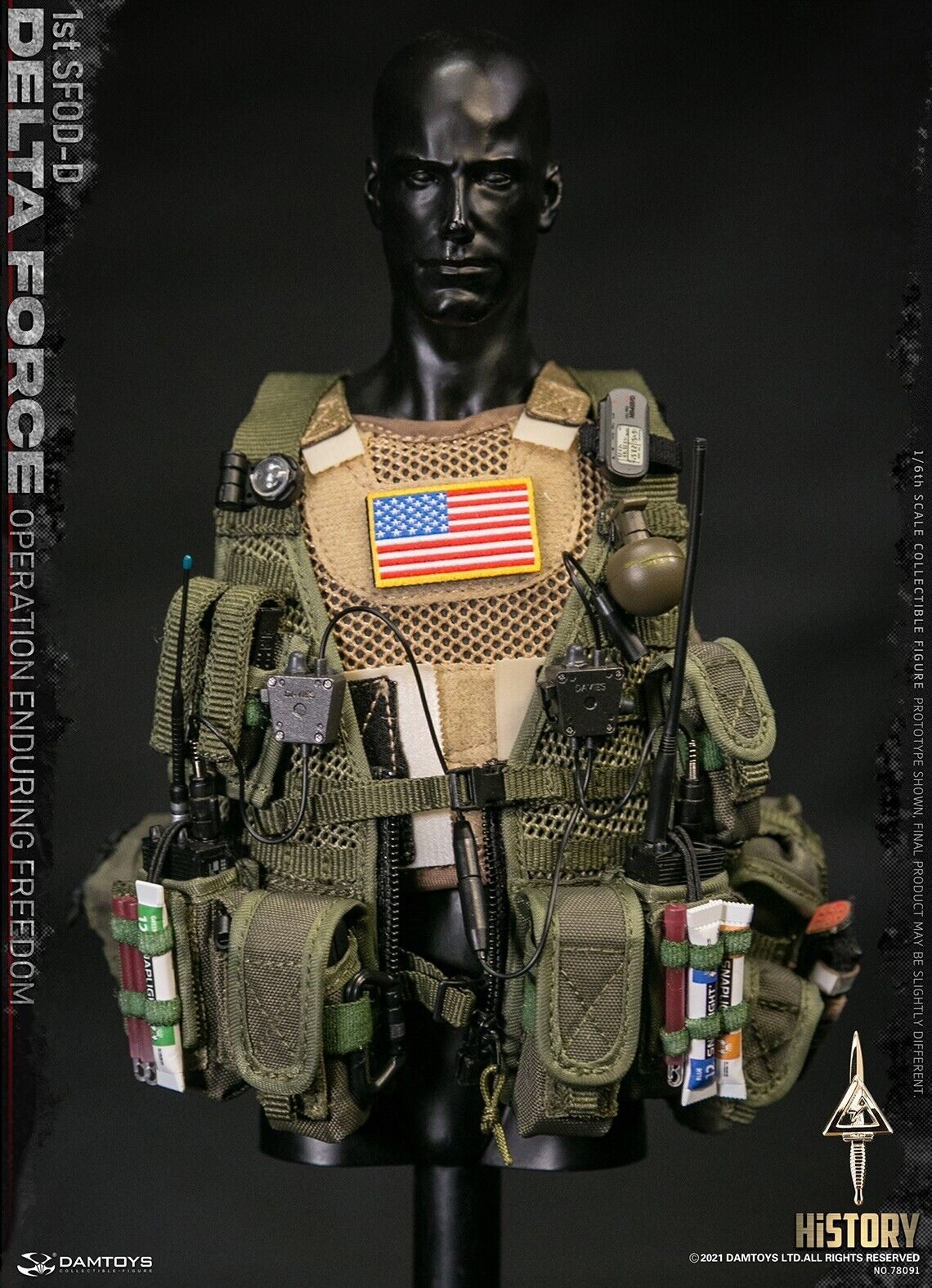 1:6 Damtoys 1st SFOD-D Enduring Freedom Desert Camo Uniform for 12" Figure