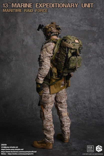 1:6 Easy & Simple 13th MEU Maritime Raid Force Multicam Backpack for 12" Figures