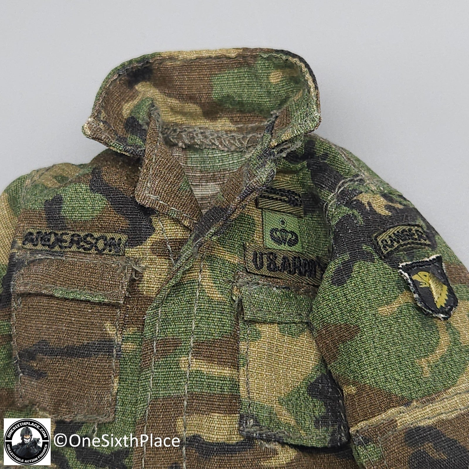 1:6 Dragon 101st Airborne Kevin Woodland Camo Uniform w/ Patches 12" Figures