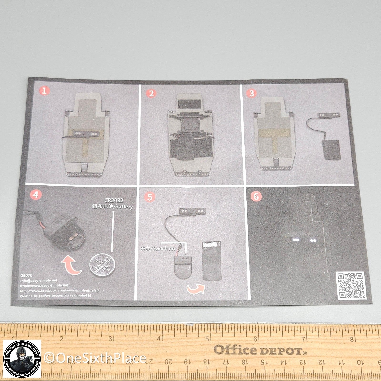 1:6 Easy & Simple SDU Assault Team Version B Ballistic Shield for 12" Figures