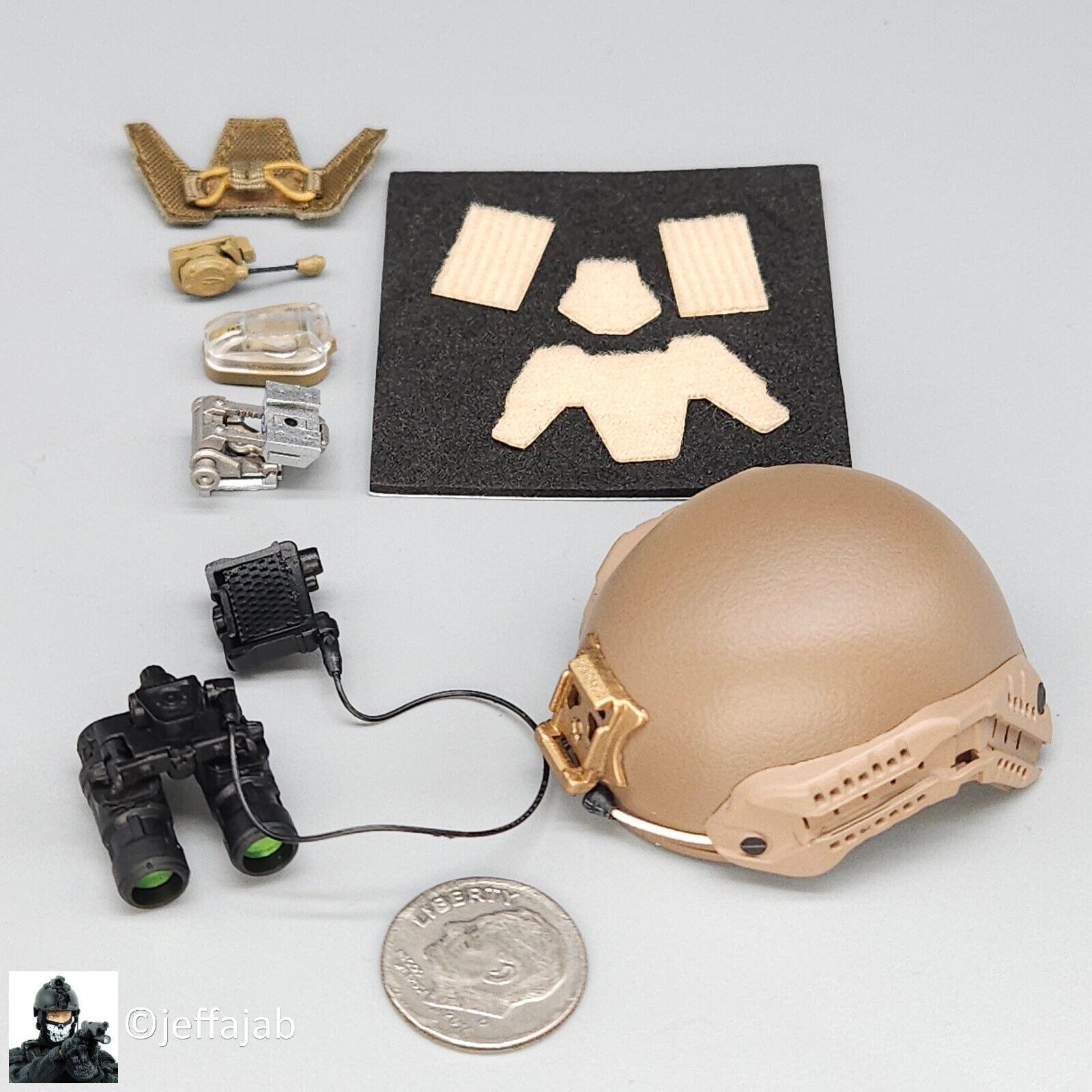 1:6 Easy & Simple 13th MEU Maritime Raid Force USMC ECH Helmet w/ NVG 12" Figure