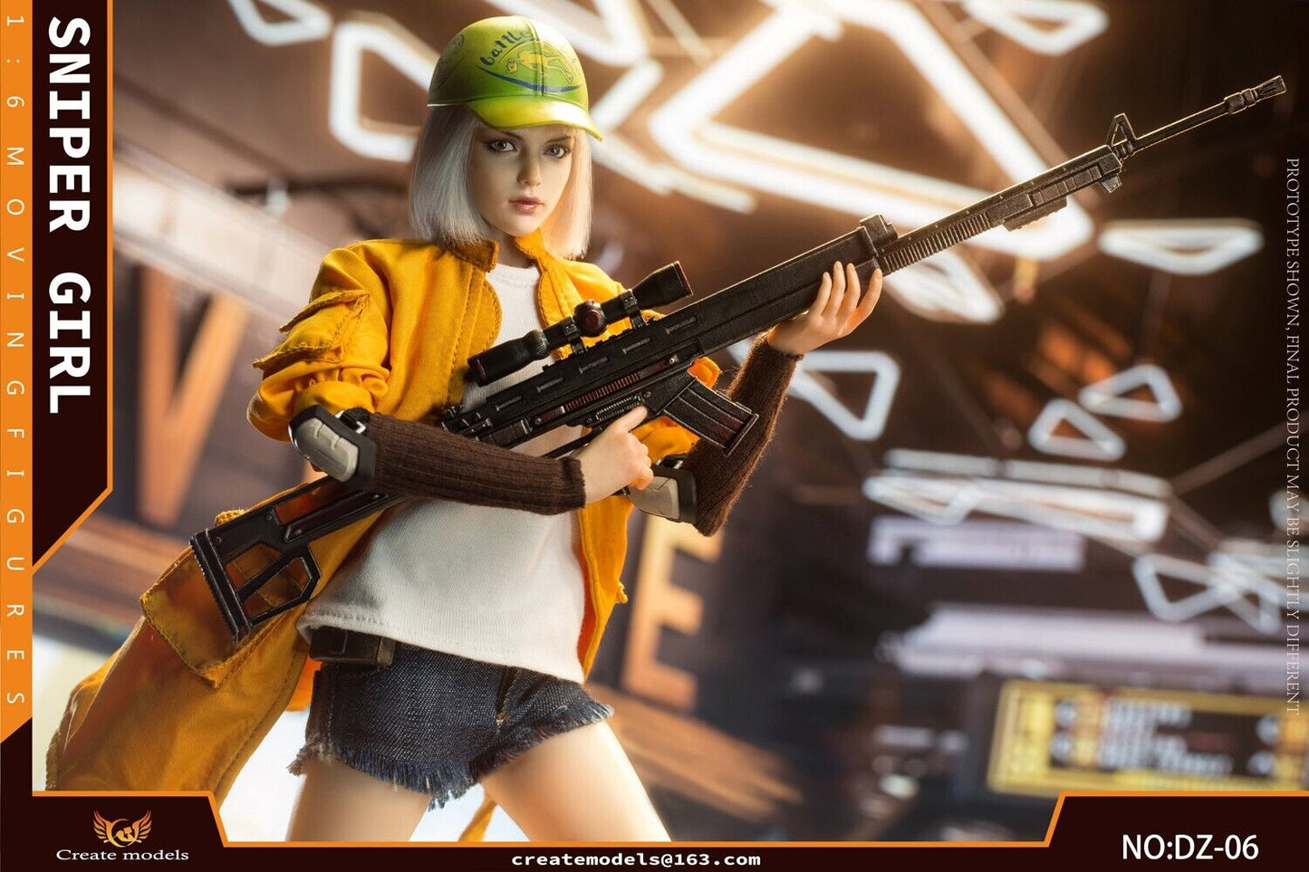 1:6 scale Create Models Female Sniper Girl Lan Sniper Rifle for 12" Figures