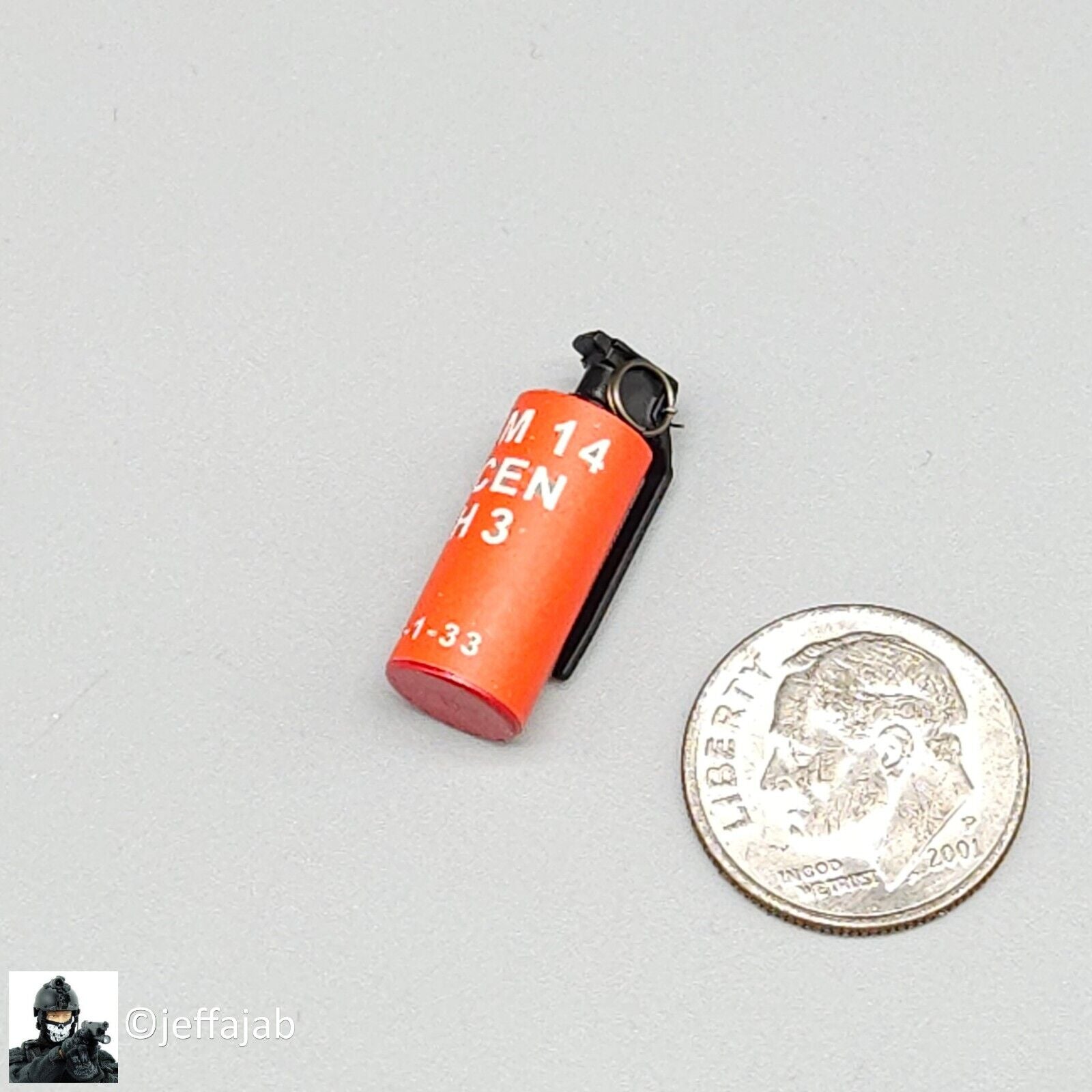 1:6 Easy & Simple PMC Field Recce Red Incendiary Grenade for 12" Figures