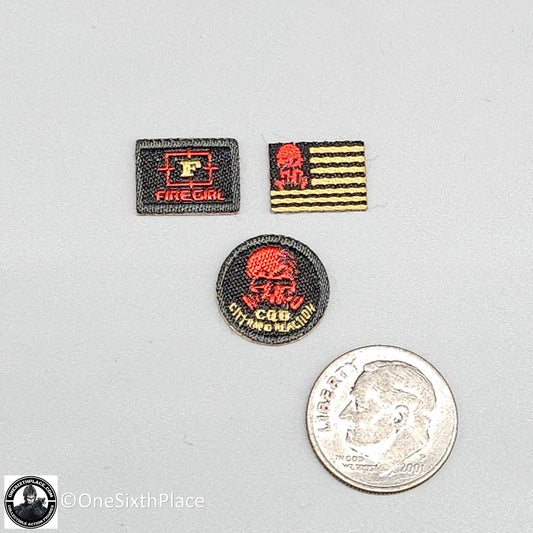 1:6 scale Fire Girl Female CQB Tactical Agent Olive Green Patches 12" Figures