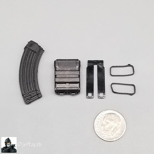 1:6 Very Hot Toys PMC AK 47 Fast Mag Pouch w/ Ammo (x1)  for 12" Figures VHT