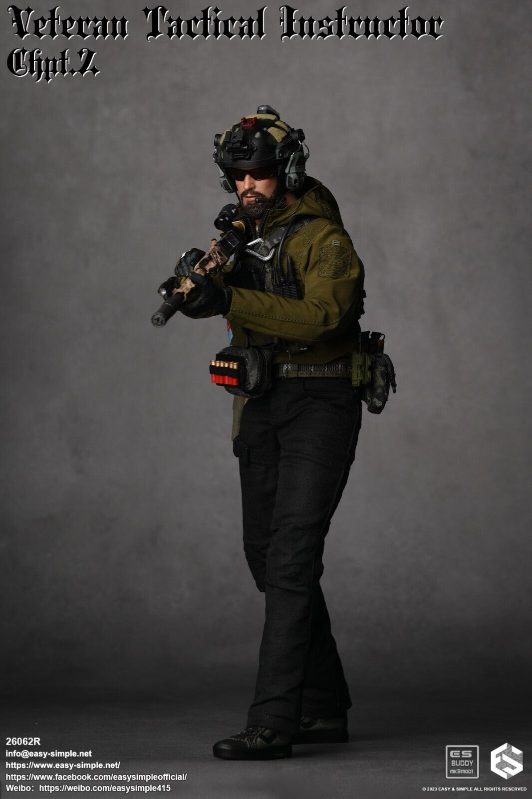 1:6 scale Easy & Simple Veteran Tactical Instructor Chapter II 12" Figure 26062R