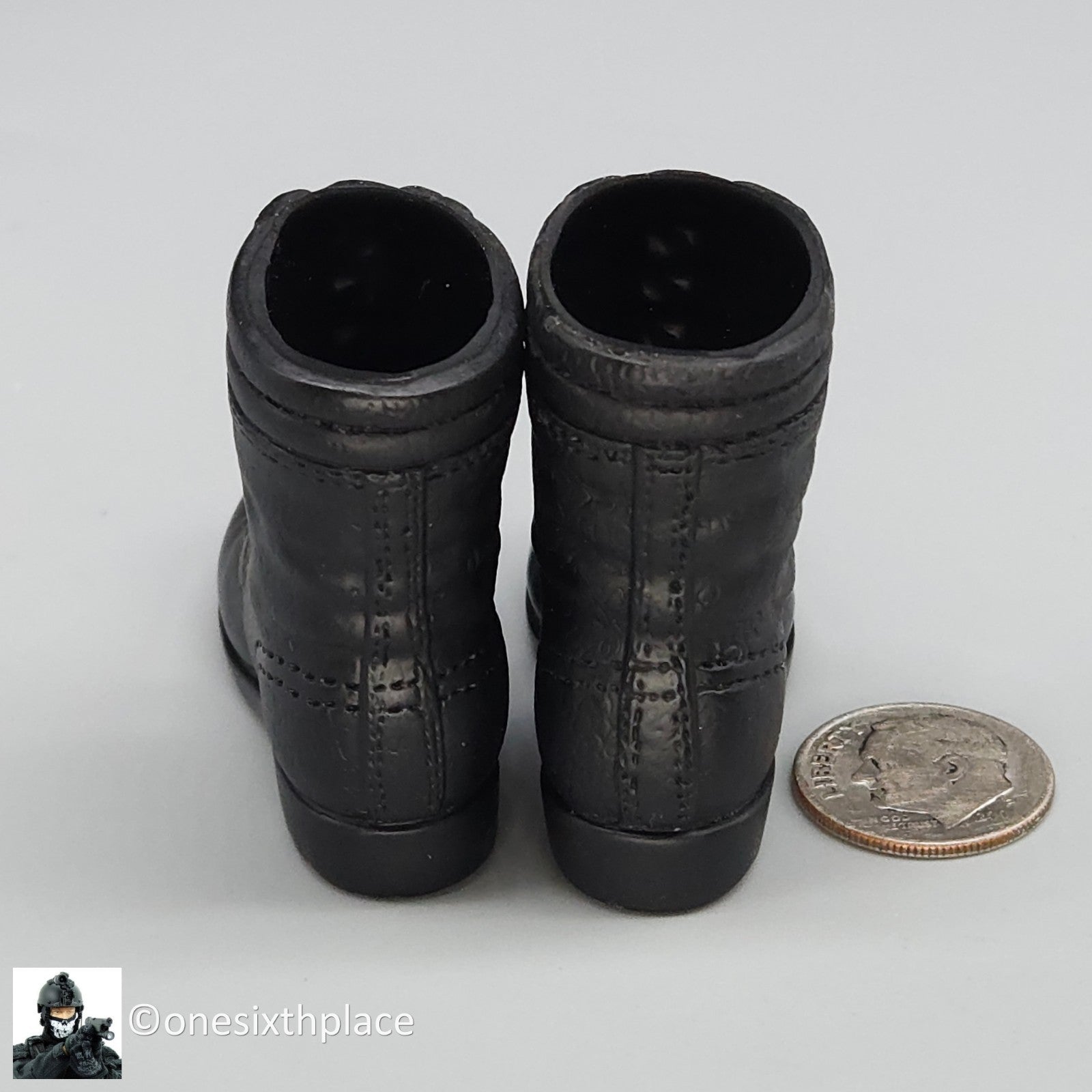 1:6 Ultimate Soldier Russian Spetsnaz Molded Black Combat Boots for 12" Figures