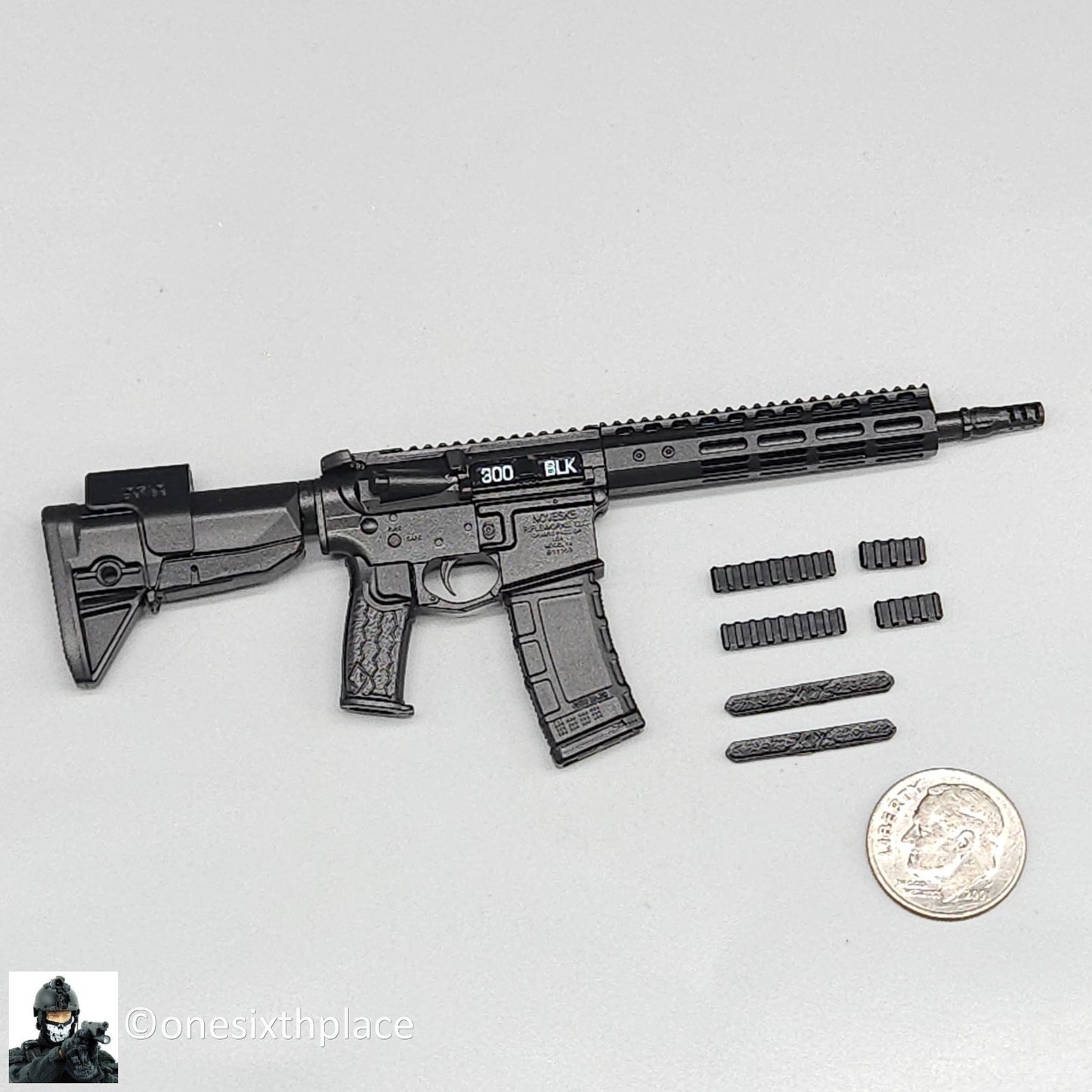 1:6 scale Easy & Simple N4 300 Blk Rifle for 12" Action Figures
