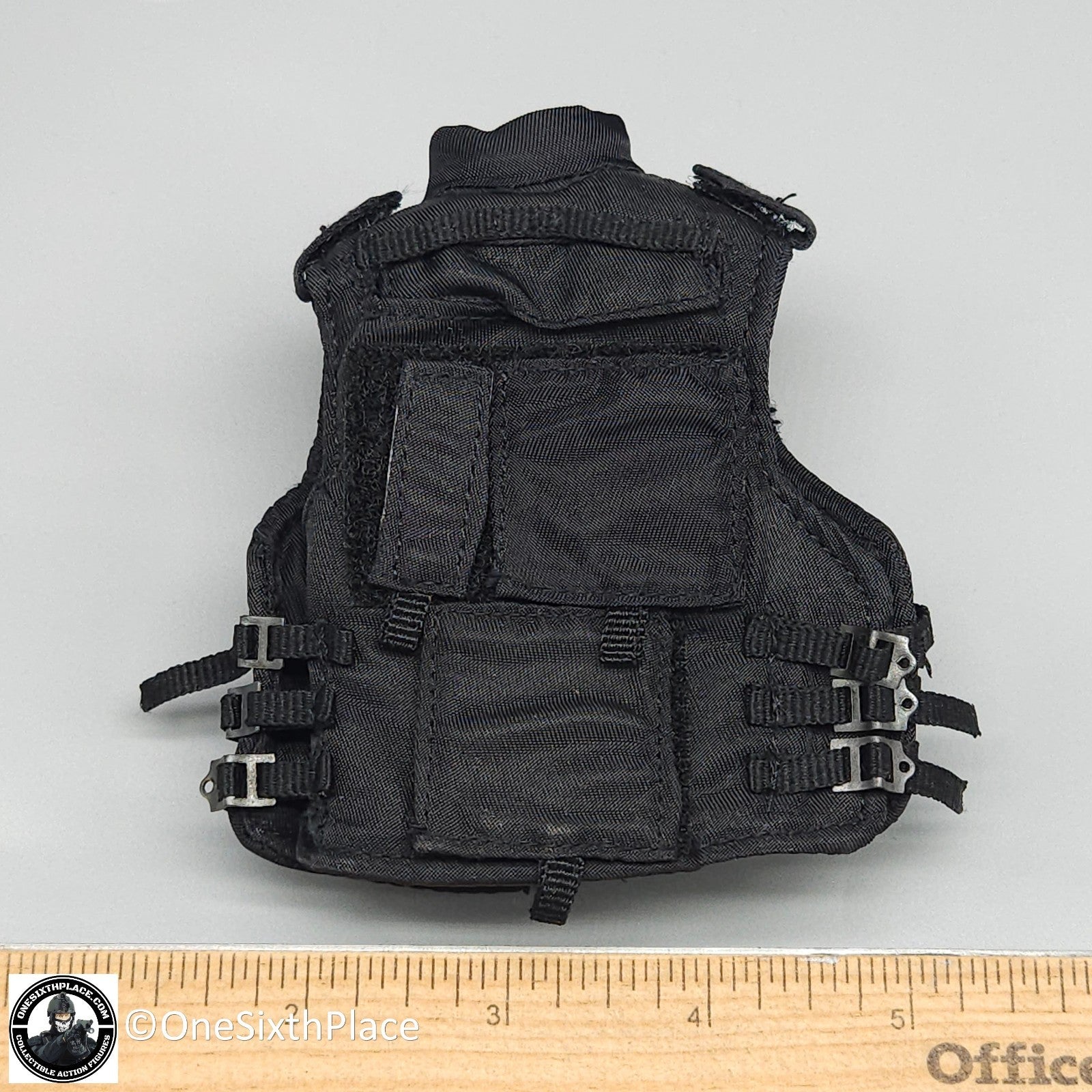 1:6 scale BBI USMC John Salias Black SWAT Body Armor for 12" Figures