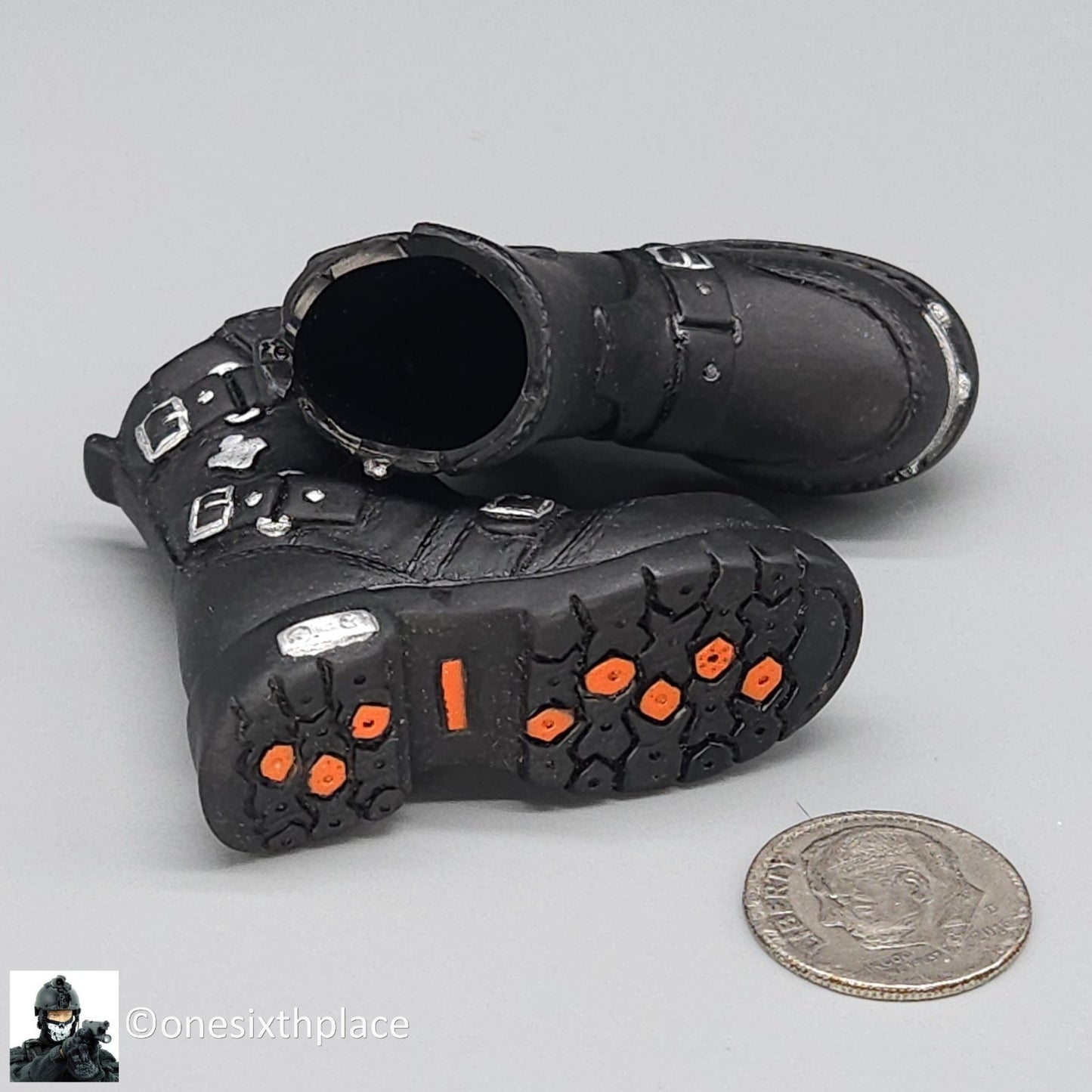 1:6 scale Triad Toys Dead Cell Jade Van Helsing Female Black Biker Boots