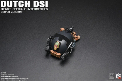 1:6 Easy & Simple Dutch DSI Sniper Version Helmet w/ NVG for 12" Figures