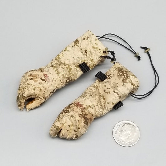 1:6 Easy Simple Recce Element Camo Winter Combat Gloved Hands for 12" Figures