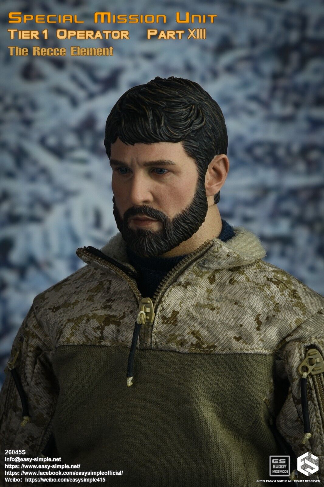 1:6 Easy & Simple Recce Element AOR1 Camo Winter Combat Pants for 12" Figures