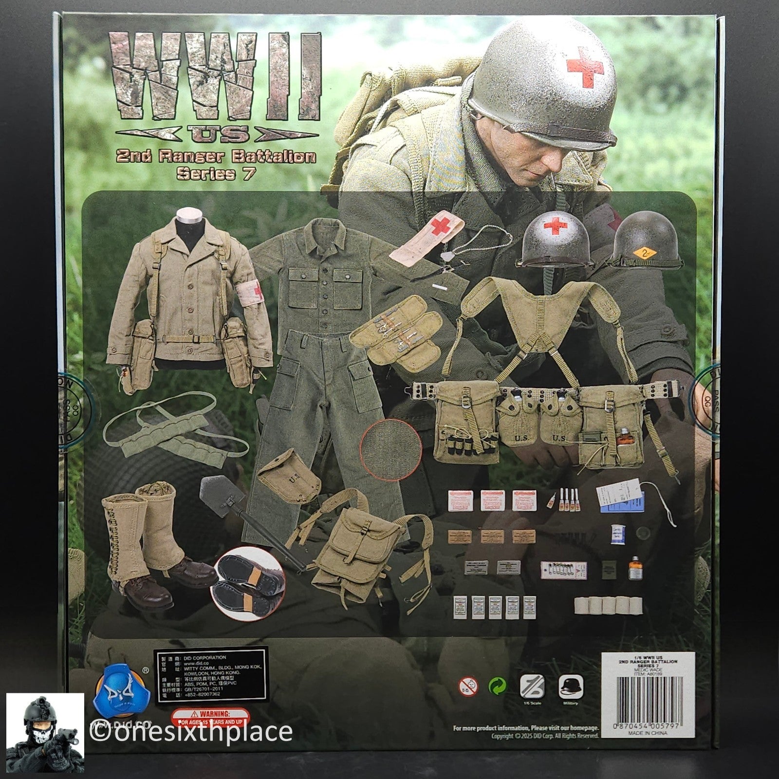 1:6 Scale DiD WWII US 2nd Ranger Battalion Medic Wade 12" Figure A80189