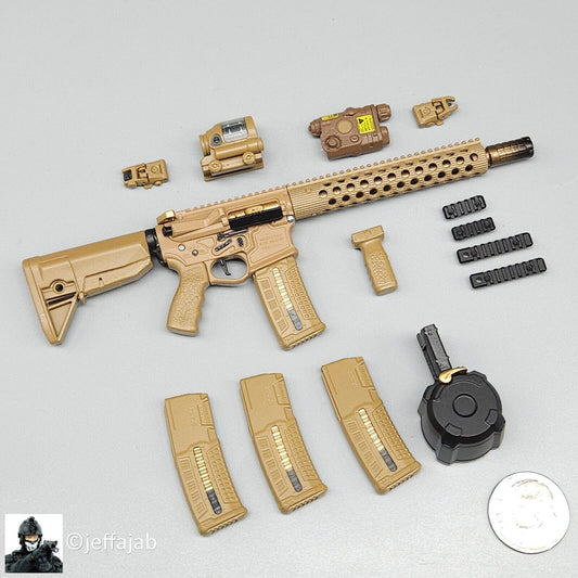 1:6 Easy & Simple Doom's Day Kit V FDE ST15 M4 Rifle Set for 12" Figures