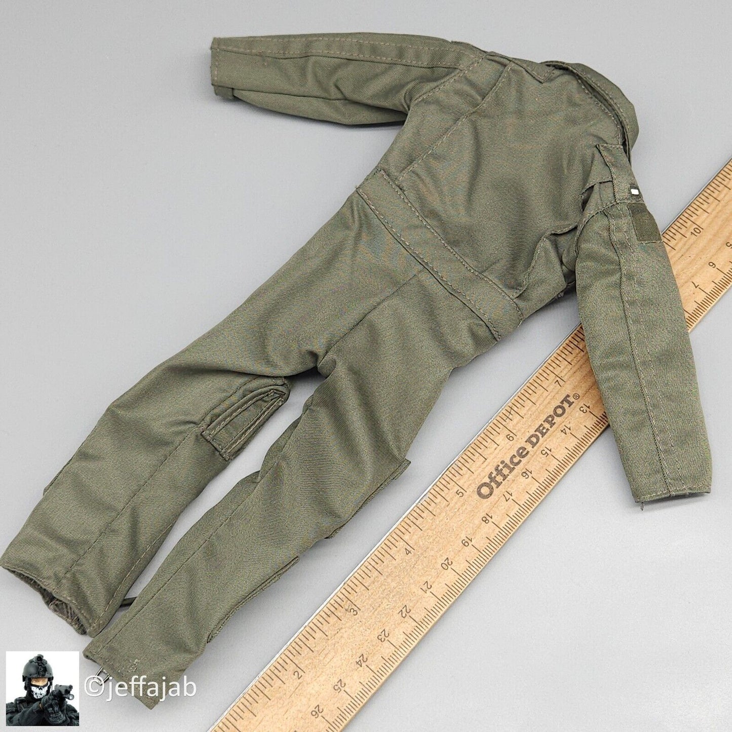 1:6 Dragon Modern Pilot Green Nomex Flight Suit READ NOTES for 12" Figures