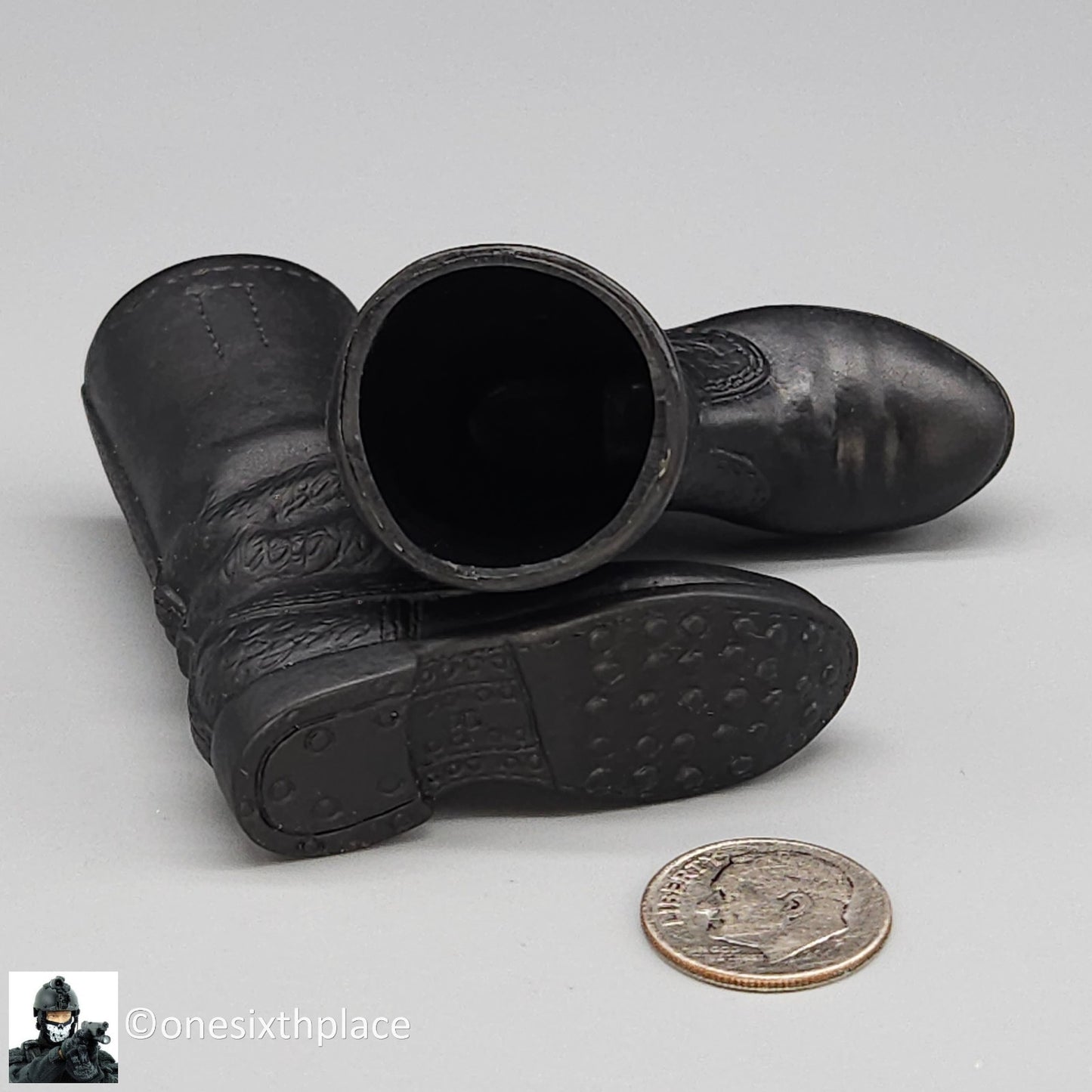 1:6 scale Ultimate Soldier WWII German NCO Black Boots for 12" Figures