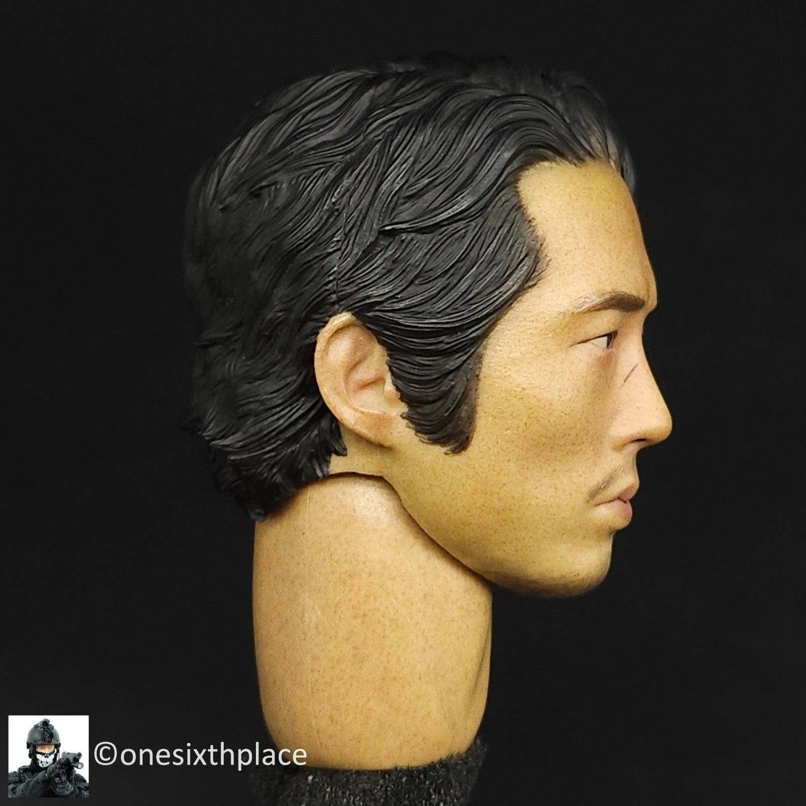 1:6 scale 3A ThreeZero Walking Dead TWD Glenn Rhee Head Sculpt for 12" Figures