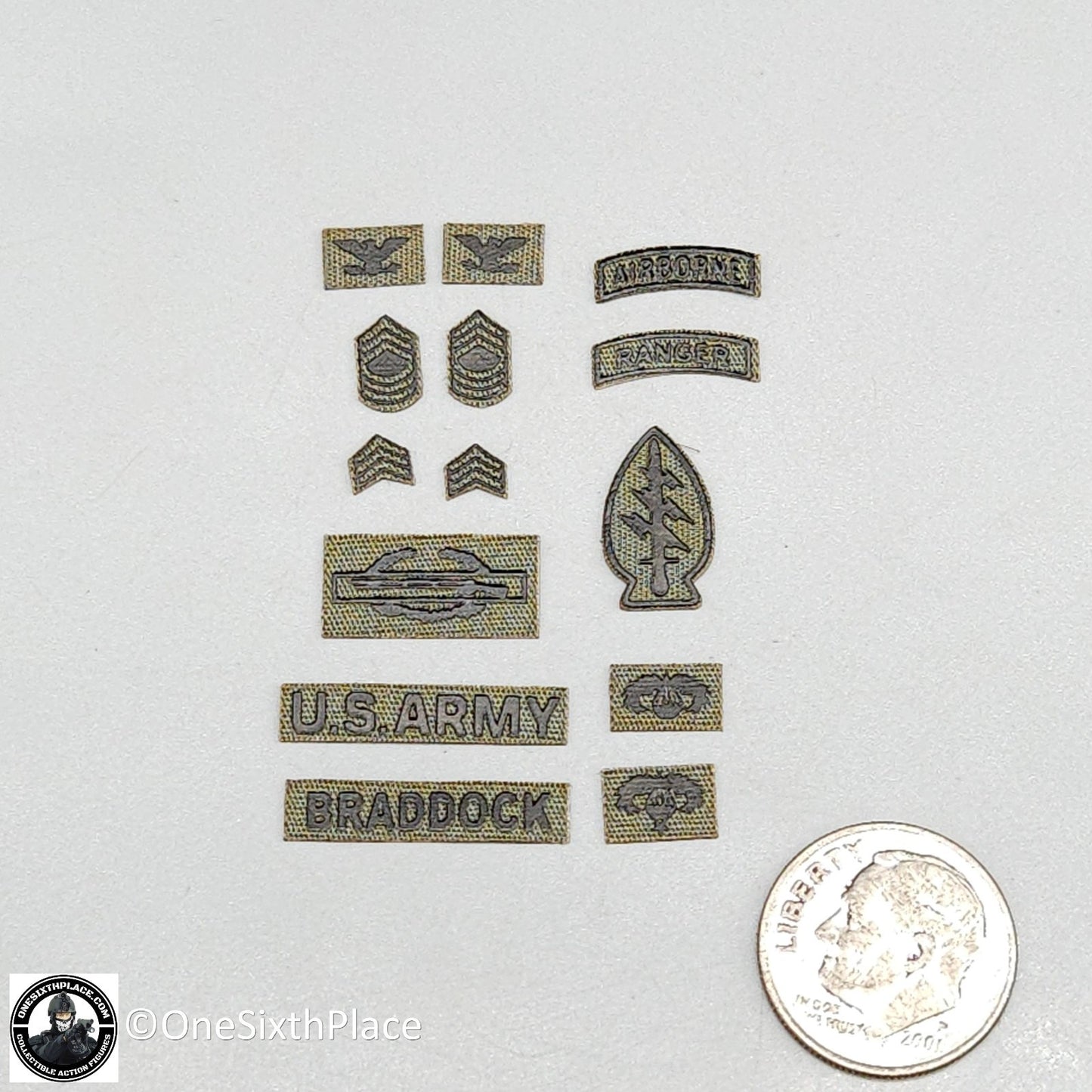 1:6 scale DiD Vietnam US Army Colonel James Uniform Patches for 12" Figures