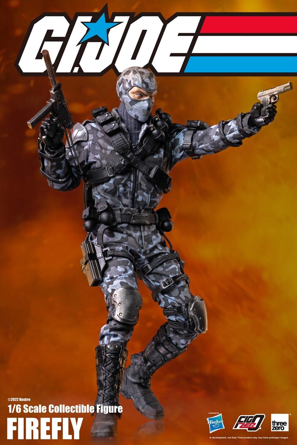 1:6 scale 3A ThreeZero GI Joe Firefly 12" Figure 3A-3Z0348 ThreeA