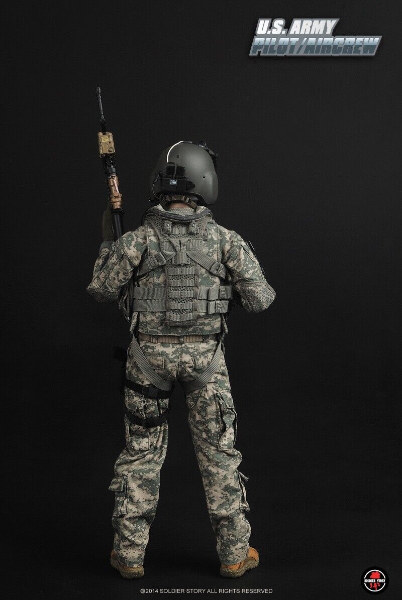 1:6 Soldier Story US Army Pilot Aircrew M4 Rifle w/ ACOG Scope for 12" Figures