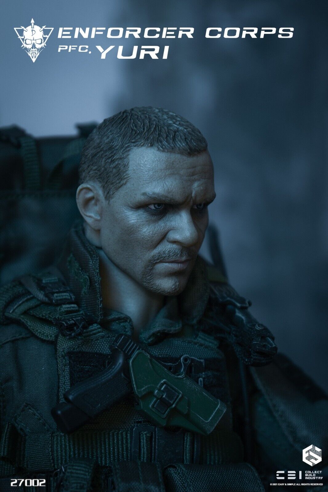 1:6 Easy & Simple CBI Enforcer Corps Yuri Male Head Sculpt 12" GI Joe Dragon 