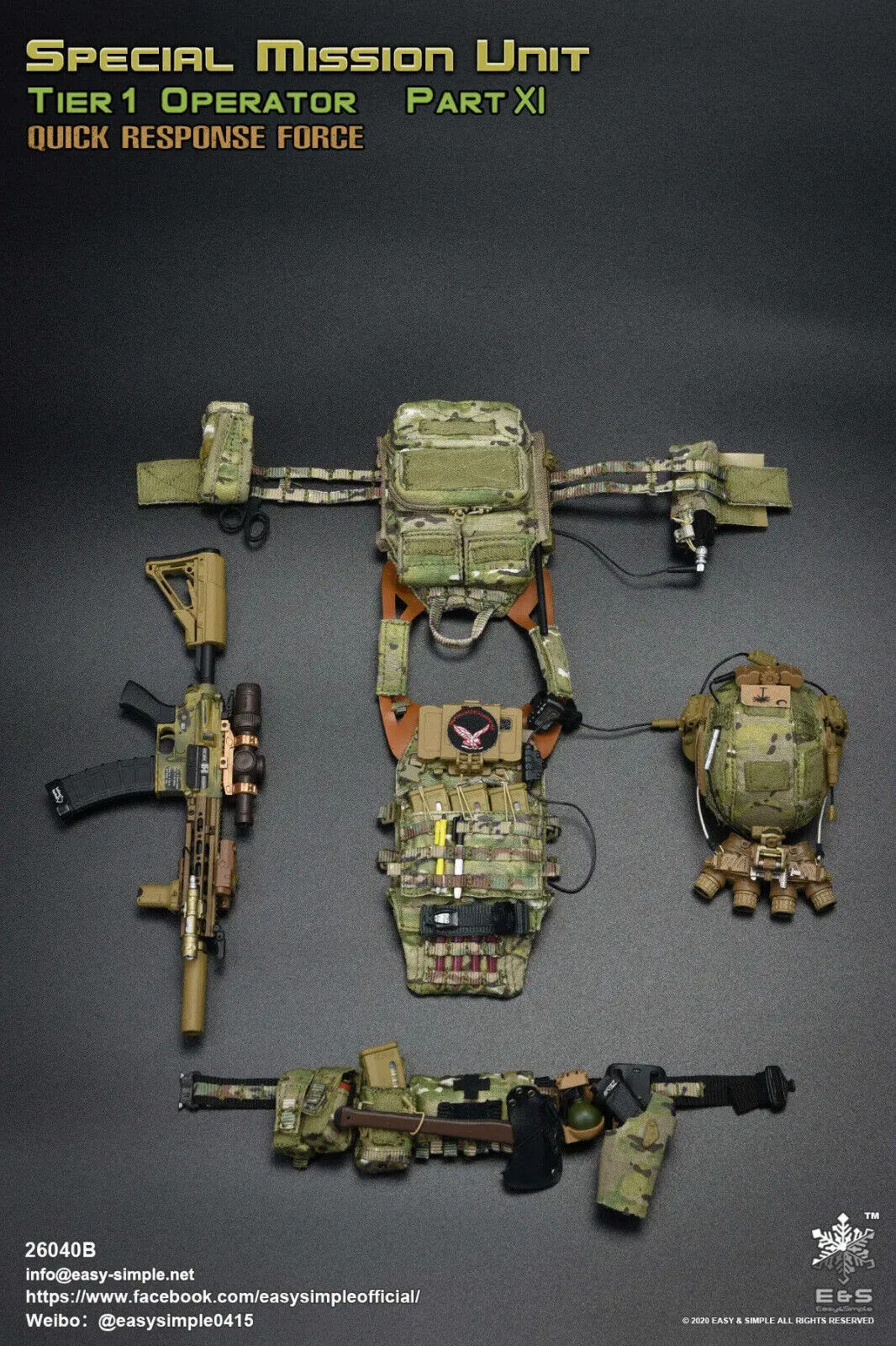 1:6 Easy & Simple Quick Response Force Accessories Set for 12" Figures