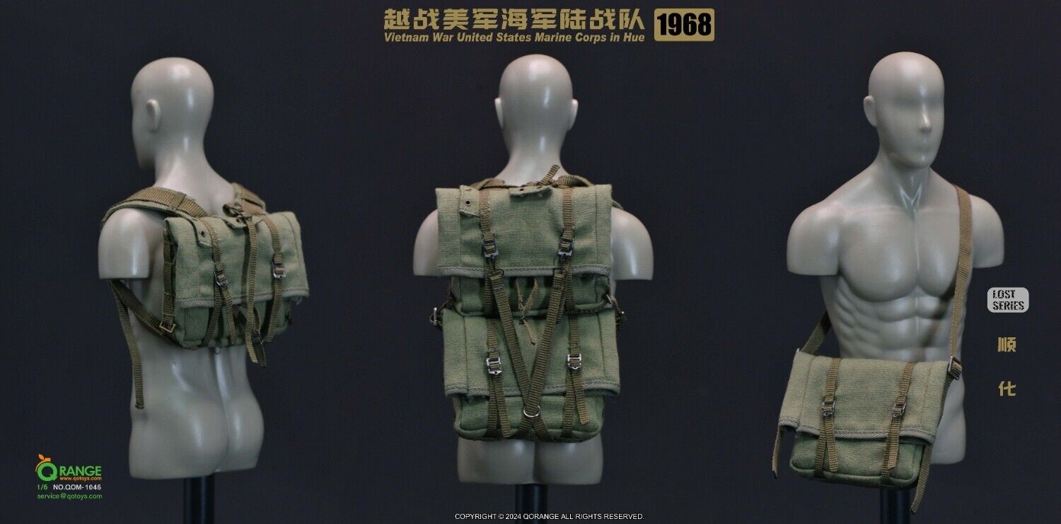 1:6 scale QOrange Vietnam War US Marine Corps in Hue 1968 M41 Haversack Backpack