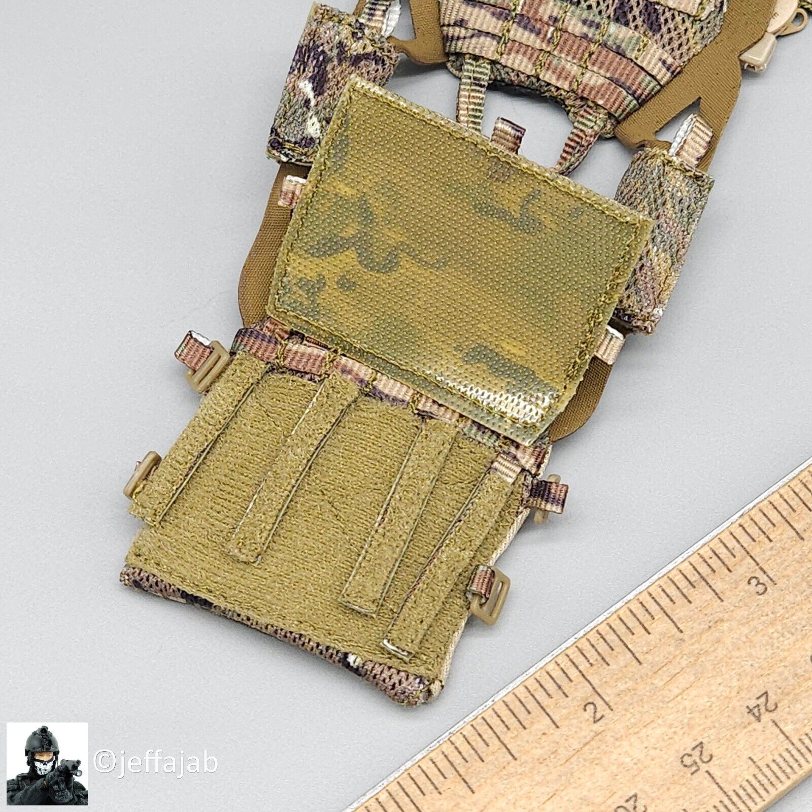 1:6 Easy & Simple CBRN Assault Team Multicam JPC 2.0 Plate Carrier w/ Mag Pouch