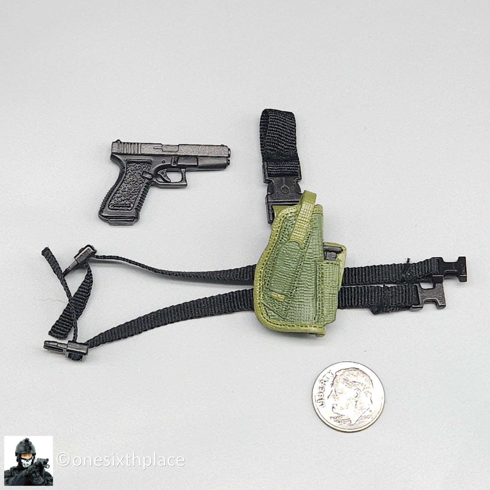 1:6 scale Dragon G17 Pistol w/ Holster for 12" Figures