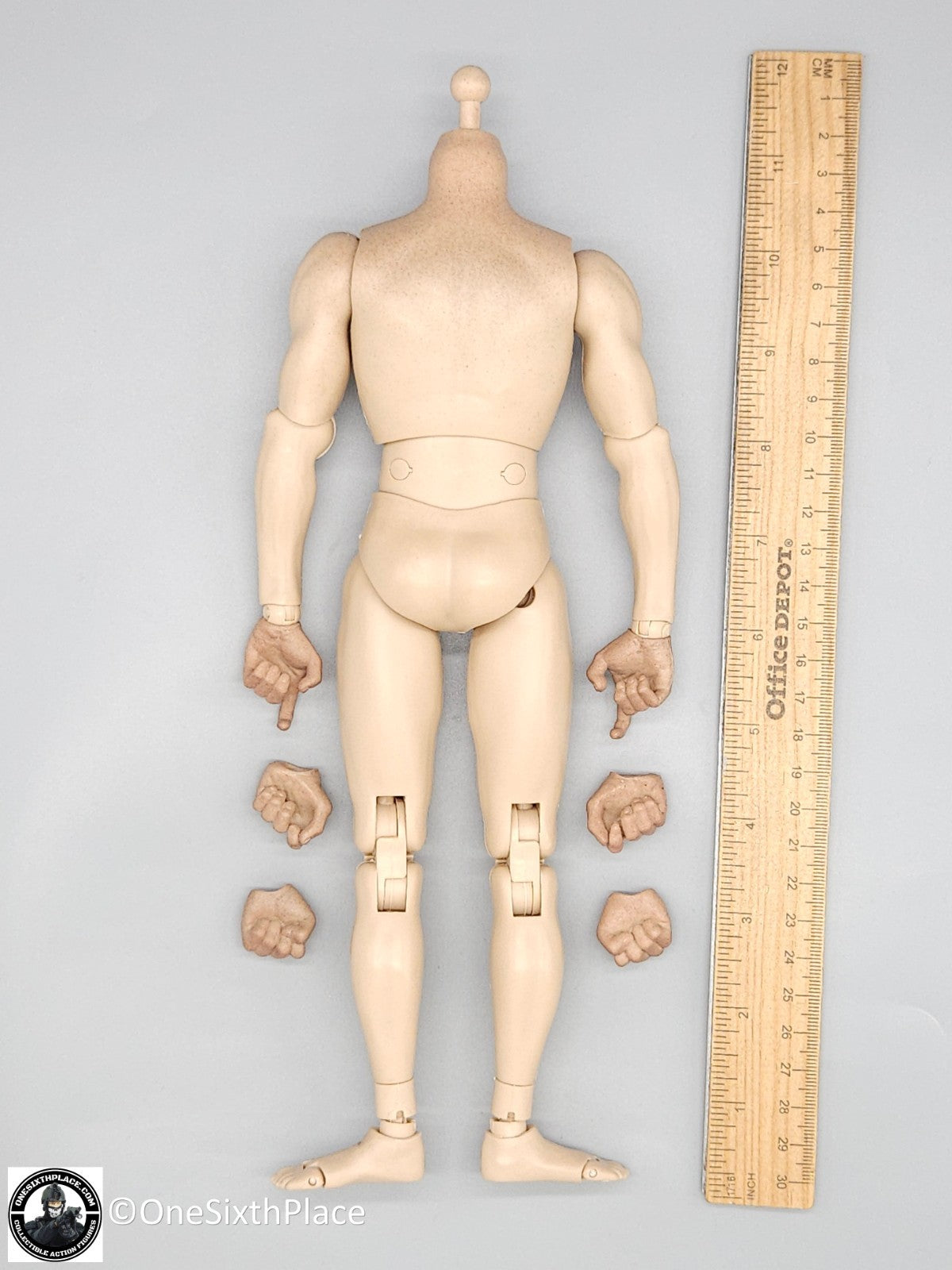 1:6 WWII US 2nd Armored Div Tank Loader "Coon Ass" Male Body w/ Hands 12" Figure