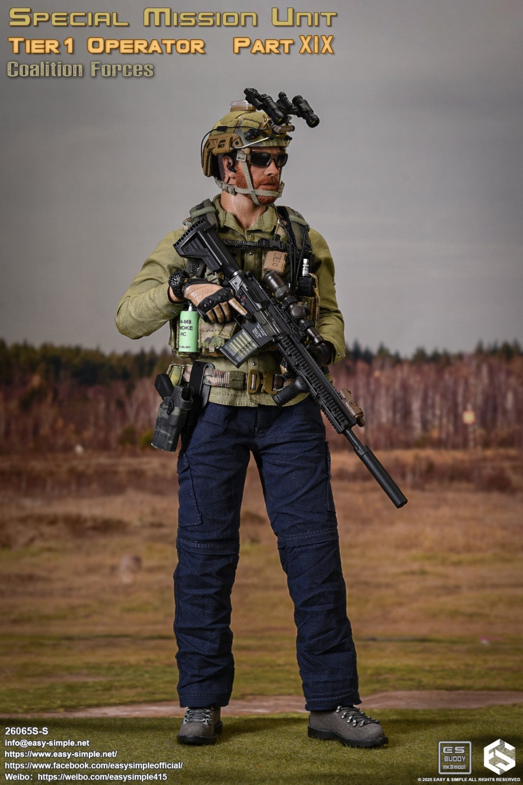 1:6 scale Easy & Simple Coalition Forces SAS Special Chest Rig for 12" Figures
