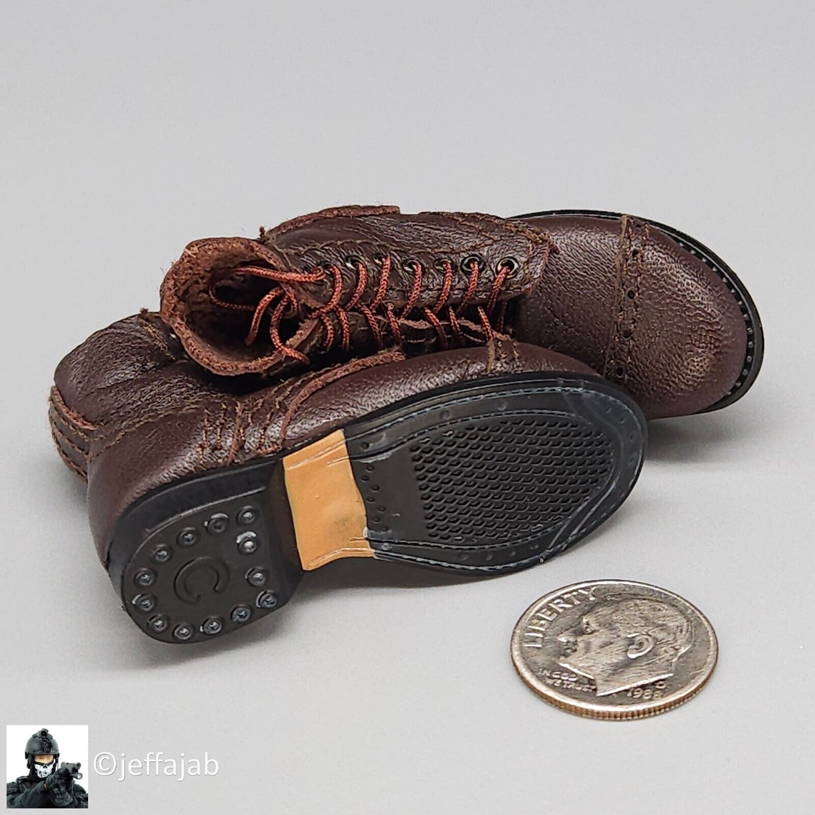 1:6 scale DiD WWII Sergeant Horvath Service Shoes Boots for 12" Figures