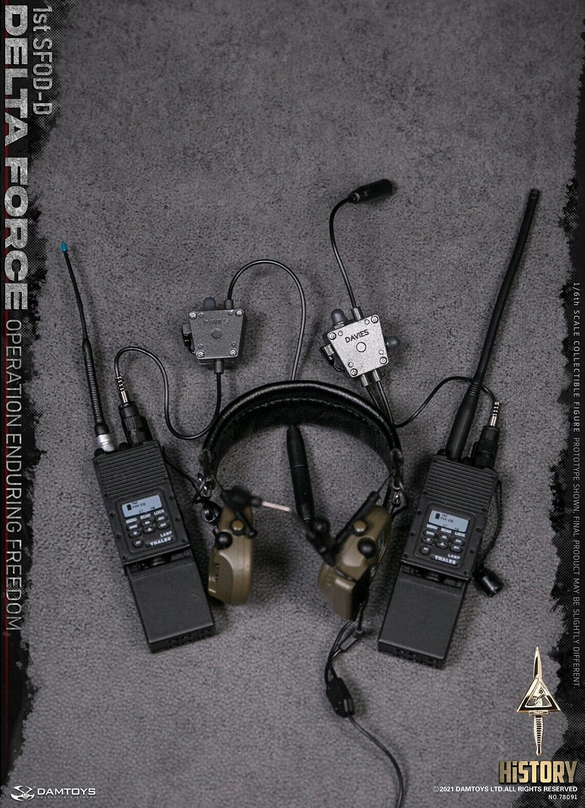 1:6 Damtoys 1st SFOD-D Enduring Freedom Radios w/ Headset for 12" Figures