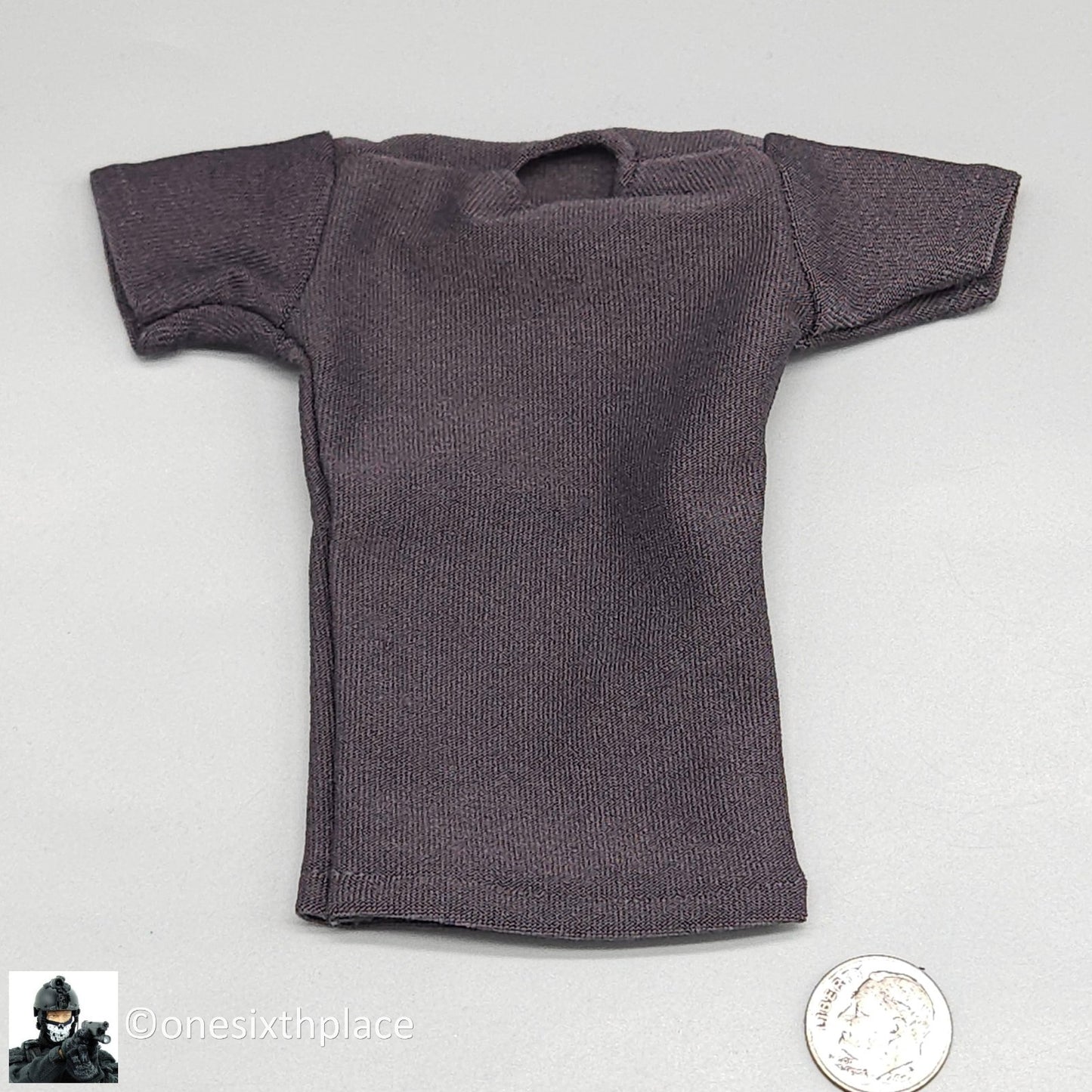 1:6 scale Triad Toys Mens Dark Gray T-Shirt for 12" Figures