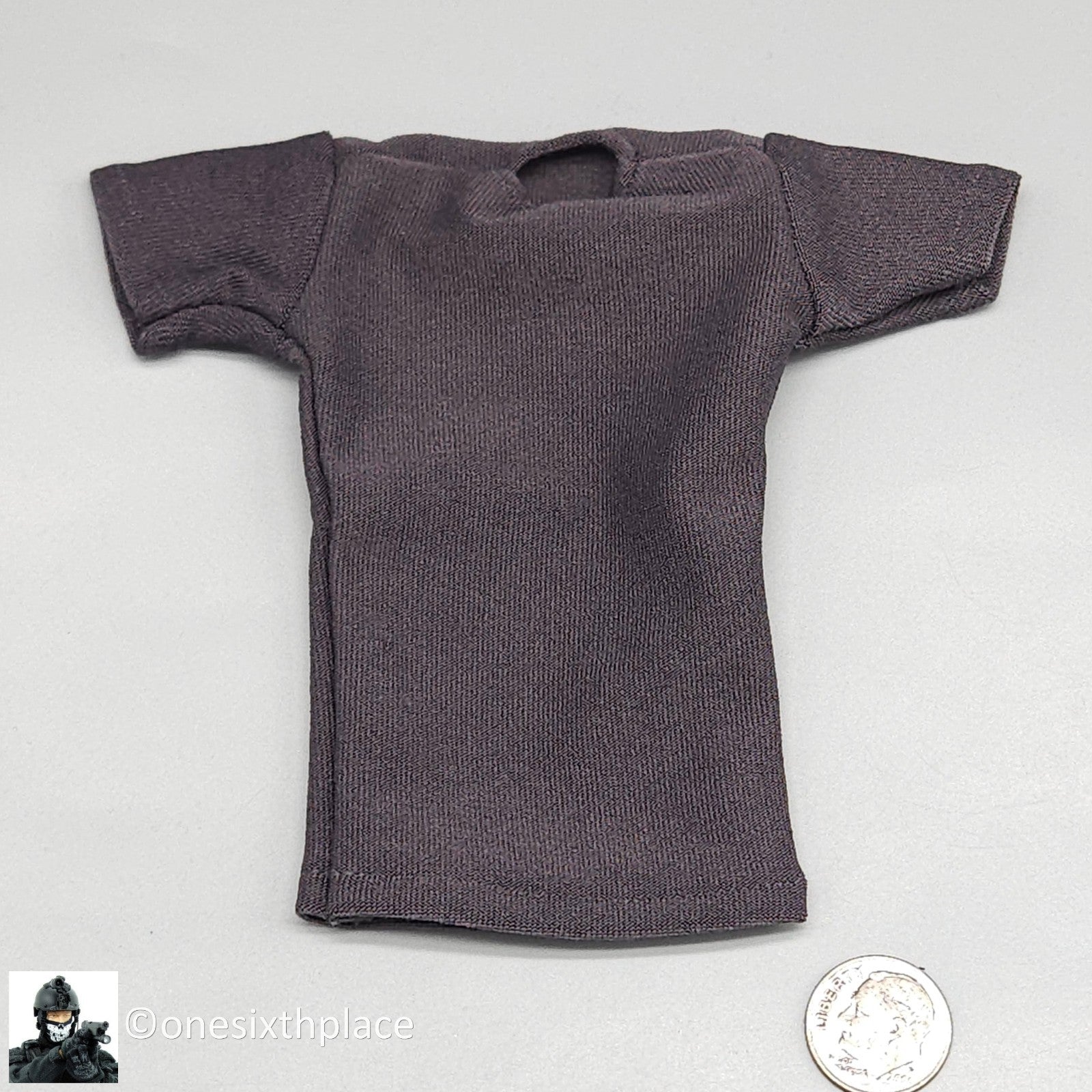 1:6 scale Triad Toys Mens Dark Gray T-Shirt for 12" Figures