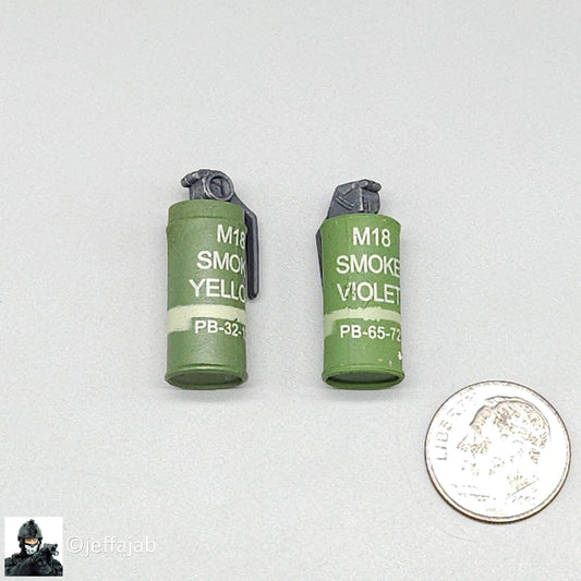 1:6 Ultimate Soldier Vietnam SEAL M18 Smoke Grenades (x2) for 12" Figures