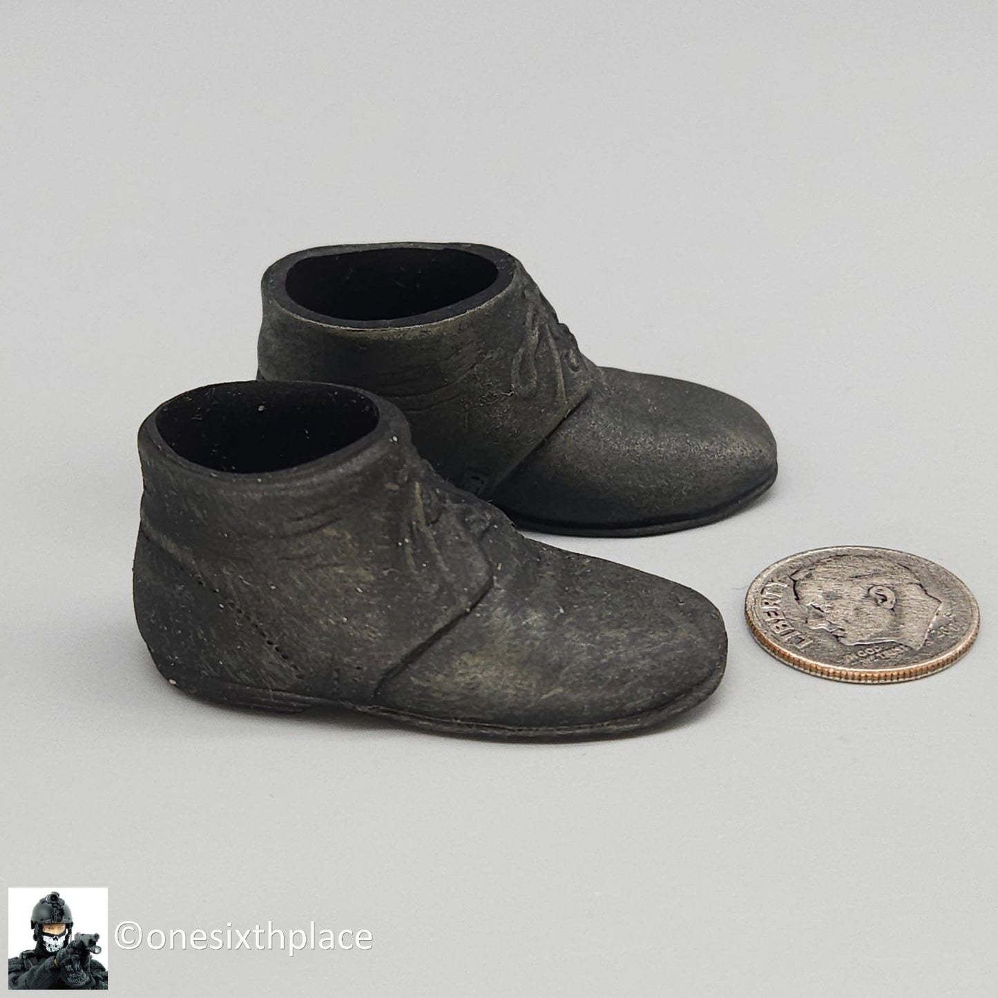1:6 scale Sideshow Civil War Brogans Shoes (Foot Type) for 12" Figures