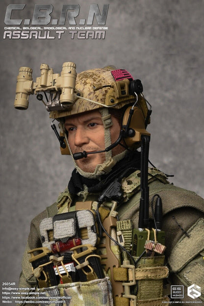 1:6 Easy & Simple CBRN Assault Team Radio w/ FAST Helmet Headset for 12" Figures