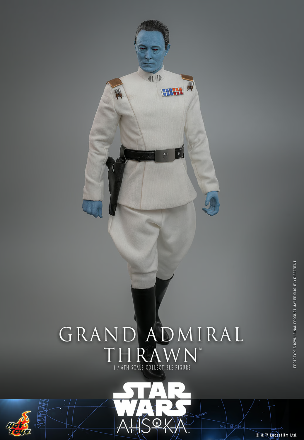 1:6 Scale Hot Toys Star Wars Ahsoka Grand Admiral Thrawn 12" Figure TMS116