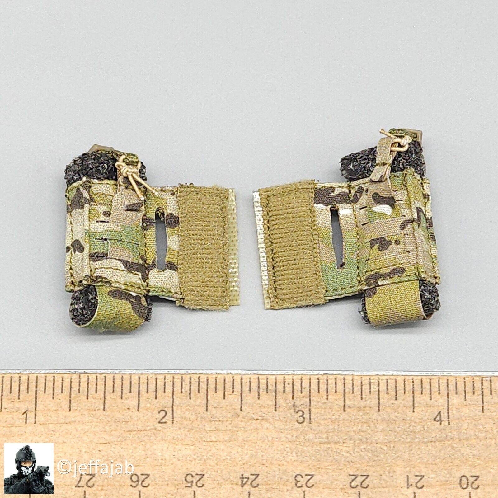 1:6 Easy & Simple Delta Force Chronology 2022 Multicam Airlite Radio Pouch (x2)