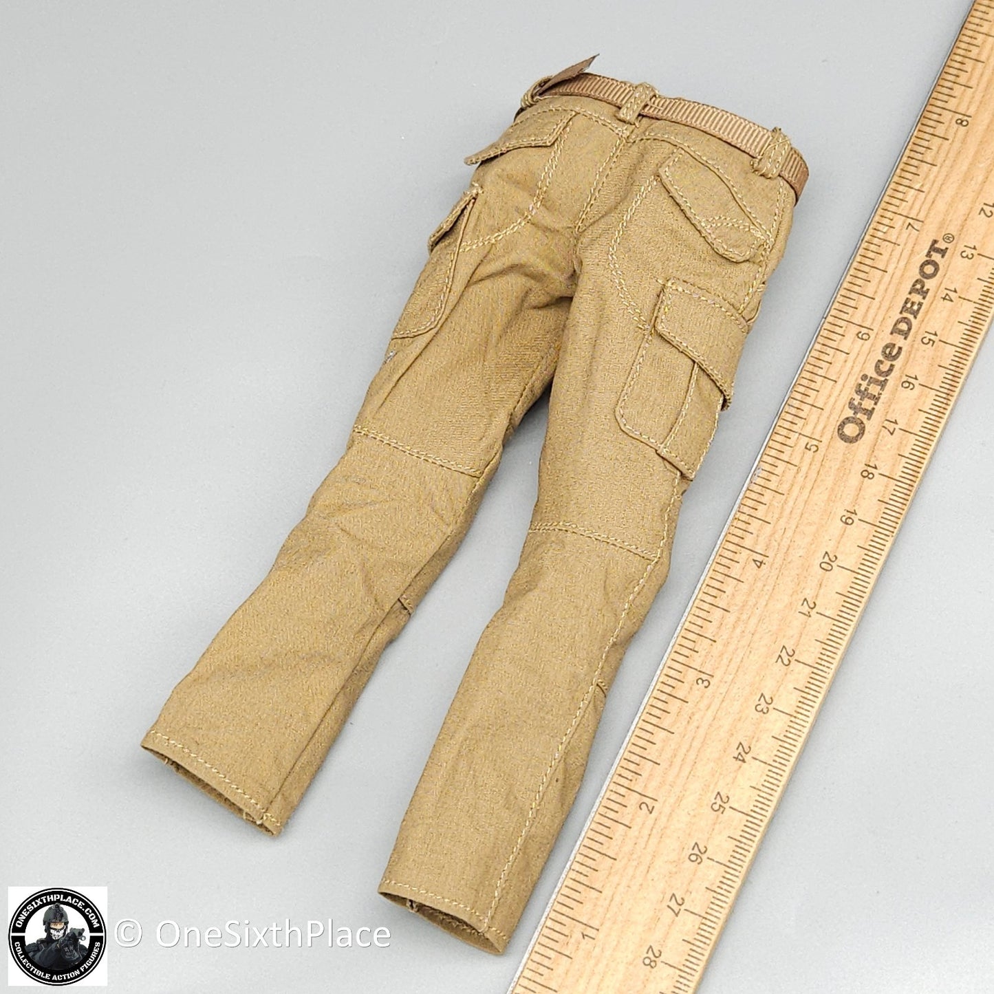 1:6 scale Female Tan Tactical Pants w/ Belt for 12" Figures