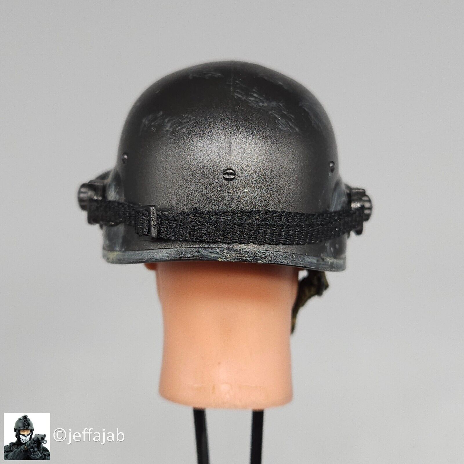 1:6 BBI LAPD SWAT Mendez Black PASGT Helmet for 12" Figures Police