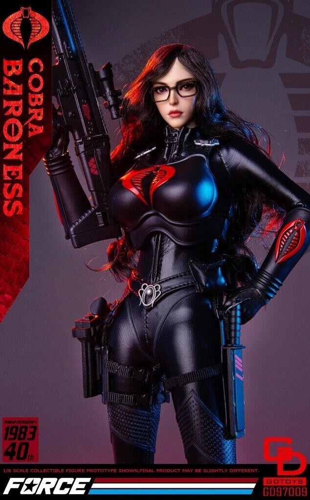 1:6 scale GD TOYS GI Joe Cobra Baroness 12" Female Figure GD-97009