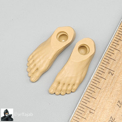 1:6 Easy & Simple Male Nude Feet for 12" Figures Body