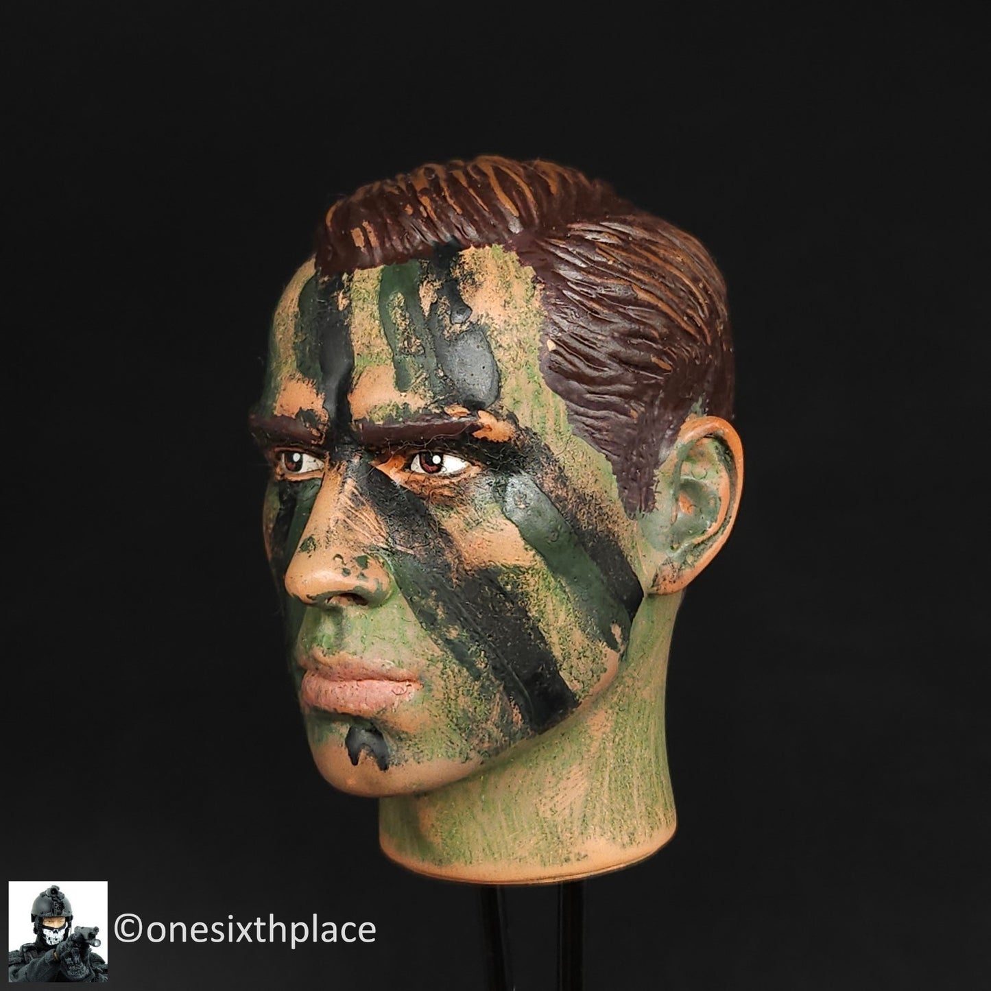 1:6 scale Dragon Custom Camo Face Head Sculpt for 12" Figures