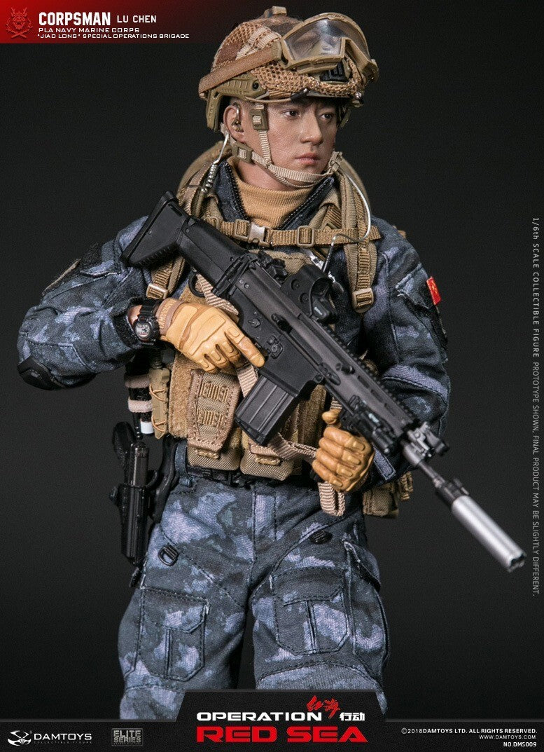 1:6 DamToys Operation Red Sea PLA Navy Corpsman Night Camo Shirt for 12" Figures