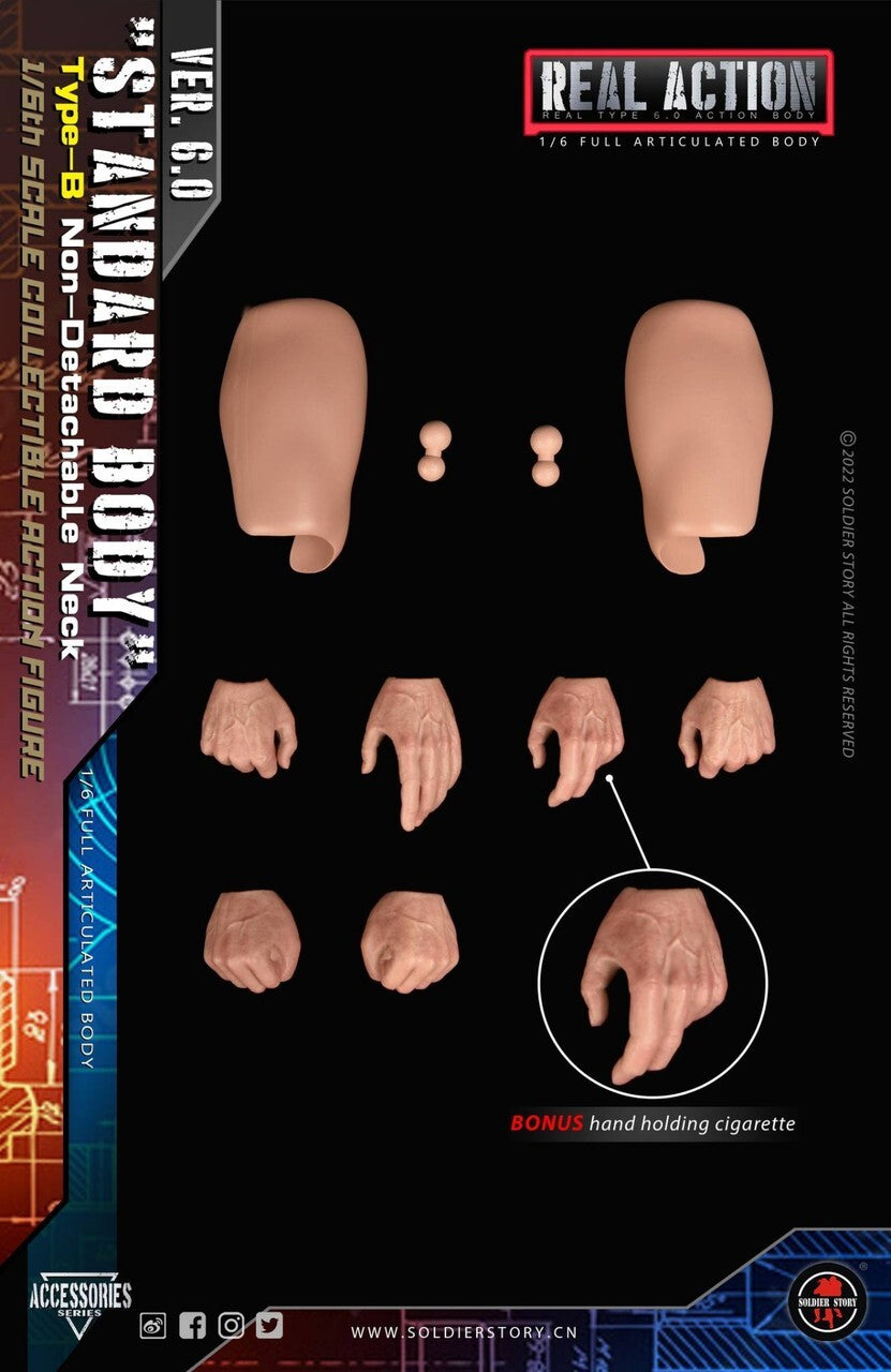 1:6 scale Soldier Story 6.0 Body Male Nude Hands (x10) Set A for 12" Figures